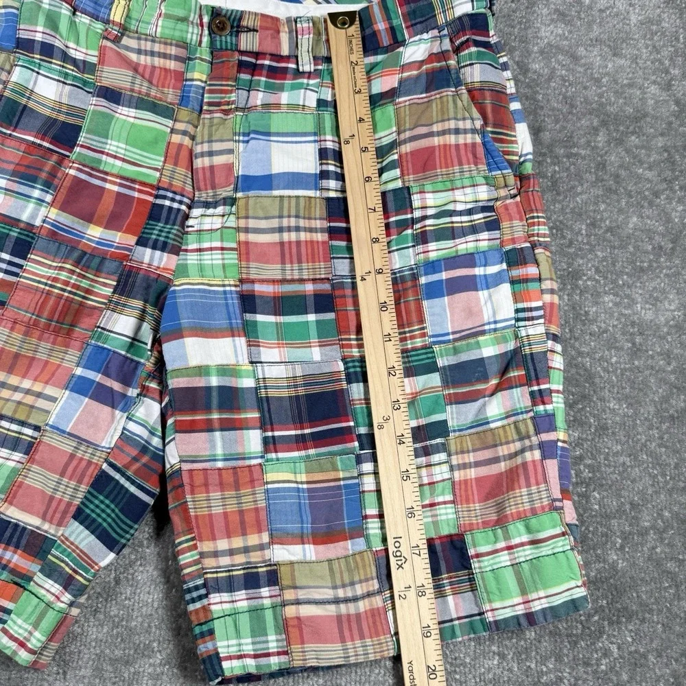 Polo‎ Ralph Lauren Shorts Men's 36 Patchwork Chino Madras Preppy Beach Coastal